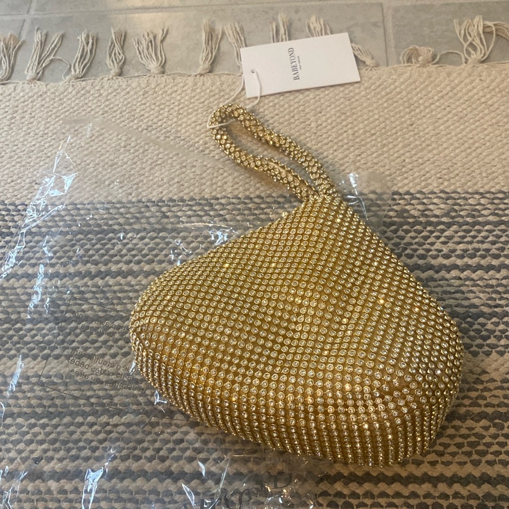 Gold rhinestone purse